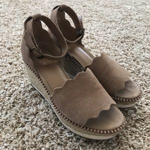 Crown Vintage suede wedge sandals